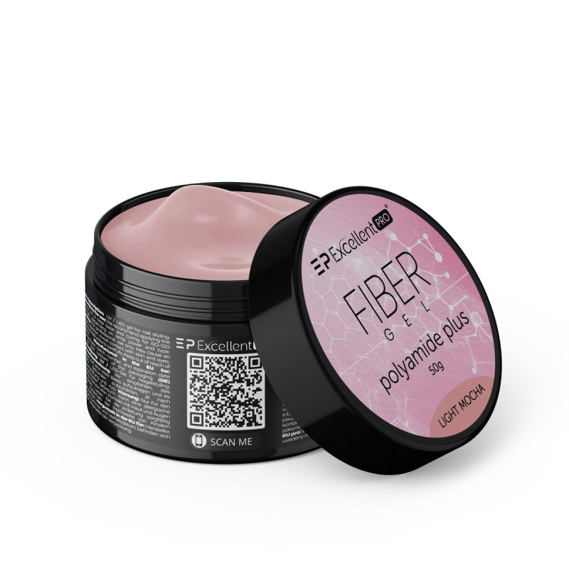 Excellent PRO - Fiber Gel Polyamide Plus LIGHT MOCHA, 50g - 1 Excellent PRO - Fiber Gel Polyamide Plus LIGHT MOCHA, 50g - 1