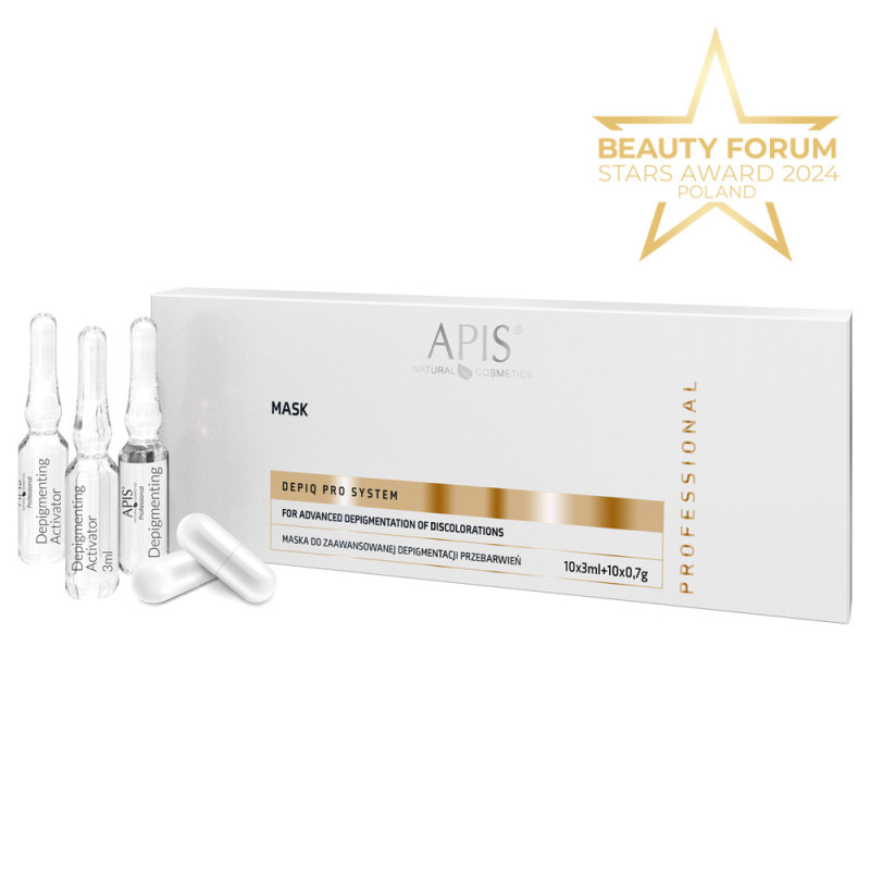Apis - DEPIQ PRO SYSTEM - Maska do zaawansowanej depigmentacji przebarwień, 10x30ml + 10x0.7g - 1