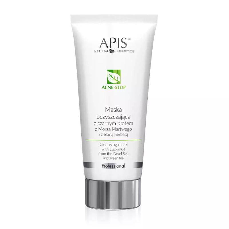 Apis - ACNE-STOP - Maska oczyszczająca z czarnym błotem z Morza Martwego i zieloną herbatą, 200ml - 1 Apis - ACNE-STOP - Maska oczyszczająca z czarnym błotem z Morza Martwego i zieloną herbatą, 200ml - 1