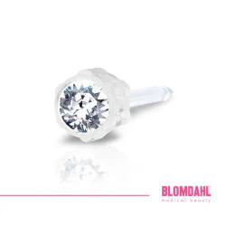 BLOMDAHL Kolczyk Medical Plastic 4mm Crystal - 1 sztuka - 1