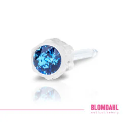 BLOMDAHL Kolczyk Medical Plastic 4mm Sapphire - 1 sztuka - 1