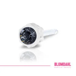 BLOMDAHL Kolczyk Medical Plastic 4mm Black Diamond  - 1 sztuka - 1
