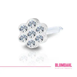 BLOMDAHL Kolczyk Medical Plastic Daisy 5mm Crystal - 1 sztuka - 1