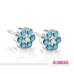 BLOMDAHL Kolczyk Medical Plastic Daisy 5mm Aquam/Cryst  - 1 sztuka - 1