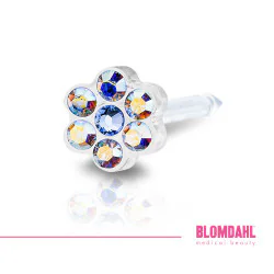 BLOMDAHL Kolczyk Medical Plastic Daisy 5mm RainbAlex - 1 sztuka - 1