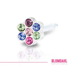 BLOMDAHL Kolczyk Medical Plastic Daisy 5mm fantasty  - 1 sztuka - 1