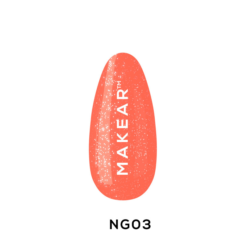 Makear - Lakier hybrydowy  NG03 Neon Glitter 8ml