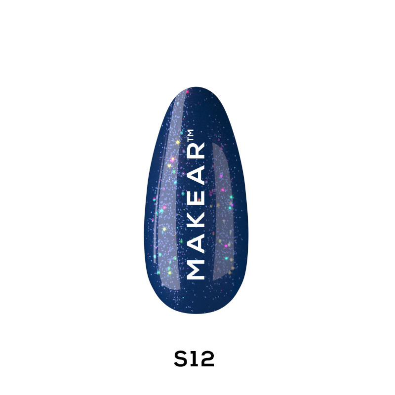 Makear - Lakier hybrydowy  S12 Diamond, 8ml