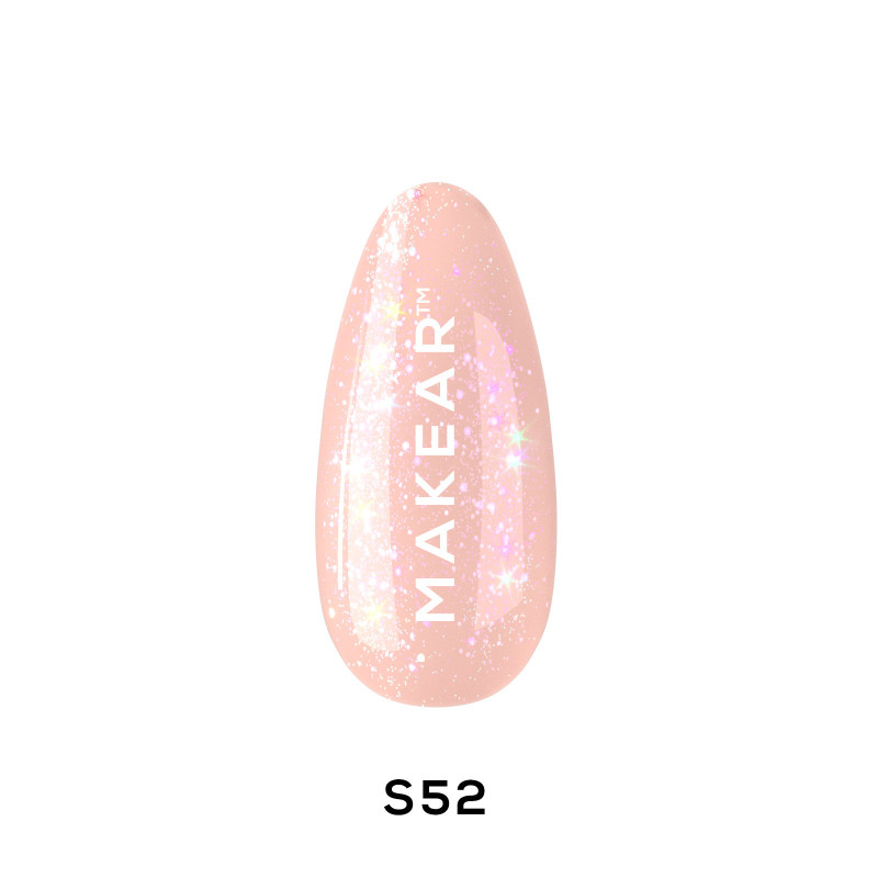 Makear - S52 Glitter Idol Lakier hybrydowy, 8ml - 1 Makear - S52 Glitter Idol Lakier hybrydowy, 8ml - 1