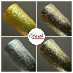 Reforma - Painting Gel - Yellow Gold, złoty, brokatowy, metaliczny żel do paznokci, 7 g